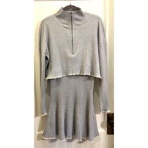 Daily Practice by Anthropologie Gray Pullover Sweater Dress   Women's Size Large